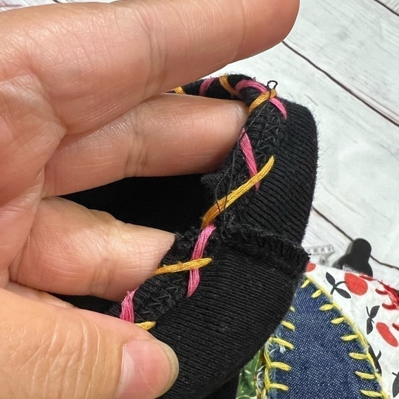 appliqued Tanktop Tunic Dress reversible in size medium 90s Y2k Vintage - Picture 3 of 16